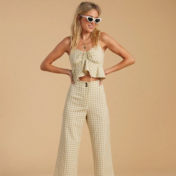 Billabong X The Salty Blonde Pants - Billabong X Salty Blonde "Eco-Conscious'' Linen SET (RARE)